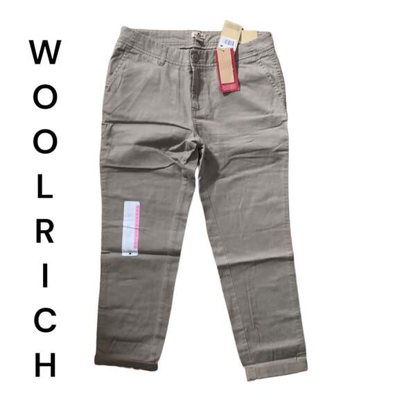 Woolrich nwt sunday chino crop pants tan woman’s size 6 - Picture 1 of 6
